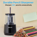 JARLINK Electric Pencil Sharpener, Heavy Duty Helical Blade, Auto Stop | Black — 6