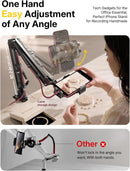 LISEN Cell Phone Holder for Bed Desk, Overhead Phone Mount iPhone Recording photo 2