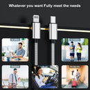 2Pack 10ft iPhone Fast Charger Cable, [Apple MFi Certified] Long USB C to Lightning Cable 10 Foot, High Fast 10 Feet Apple Charging Cord for Apple iPhone 14/14 Pro Max/13 Mini/12/11/XS/XR/8/7Plus,iPad 6
