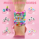 Gionlion 4200Pcs Pony Beads for Bracelet Making Kit, 48 Colors Kandi Beads Bracelet Kit, 2500PCS Rainbow Candy,… — 4