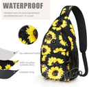 Pritent Crossbody Bags for Women Men Trendy Sling Bag Backpack Casual Chest Bag with Convertible Shoulder Strap | Large | Sunflower — 4