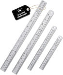 Mr. Pen- Metal Straight Edge Ruler, 4 pcs, 6", 8", 12", 14" | 6, 8, 12, 14 inch | Silver — 1