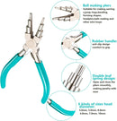 Mudder 2 Pcs Jewelry Making Tool 6 in 1 Bail Making Plier, Blue and Green — 3