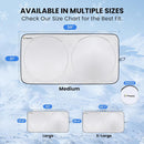 Magnelex Car Windshield Sunshade – Double-Layer Design for 2X Heat Blocking, Blocks UV Rays, Foldable Sun Shade for Cars, Trucks & SUVs, Keeps Interior Cooler, Medium (59 x 31 in) — 4