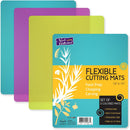 Nicole Home Collection Flexible Cutting Mats Set of 3 - BPA-Free Plastic Color-Coded Kitchen Chopping Boards,… — 1
