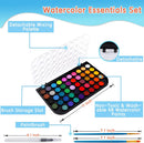 48 Colors Washable Watercolor Paint Set, with 3 Brushes Pen — 2