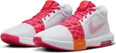 Nike Lebron Witness VIII Men's Basketball Shoes - White/Bright Mandarin/Aster Pink — 3