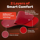 Wool Flat Shoe Insert for Sandals & Sockless Shoes, Comfortable Shoe Insoles with Sweat-Absorbent Natural Fiber & Non-Slip Silicone Grip, Narrow-Cut Shoe Inserts for Women, Red, Size 39 - SoxsolS — 4