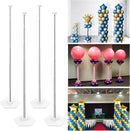 YALLOVE Balloon Column Stand Kit, 4 Sets of 7 Feet Height Adjustable Balloon Tower Pillar with Reusable Metal Telescopic Design for Birthday, Wedding, Baby Shower, Graduation Party Decoration | 2.1M - Set of 4 — 1