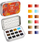 Grabie 12 Color Travel Watercolor Paint Set, Pocket Palette, Autumn — 1