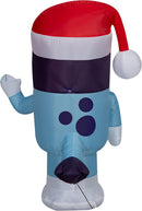 Gemmy 3.5 FT Bluey Christmas Inflatable with Santa Hat – Lighted Airblown Blow Up Outdoor Yard Decoration — 4