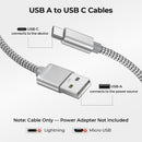 Basesailor for iPhone Duo 18 17 16 15 Pro Max Charger Cord,USB to USB C Cable 6.6FT/2Pack,Type C Charging Cord for Apple iPad 10 Air 4 5,Samsung Galaxy S25 S24 S23 S22 Plus Ultra,A52 A53 A54,Pixel 9 8 photo 2