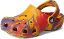 Crocs Unisex-Child Classic Watercolor Marbled Clog | 6 Toddler | Orange Zing/Multi — 2