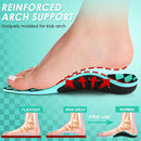 ROCKTAKIN Kids Arch Support Shoe Insoles, Plantar Fasciitis Orthotics Inserts Strong Support for Children's High Arch, Flatfoot Pain Relief, Posture Improve - Blue — 2