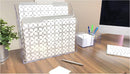 Acrimet Horizontal Triple File Folder Organizer Sorter, Letter Size, Clear — 5