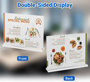 12 Pack Acrylic Sign Holder 11 x 8.5 Horizontal, Double-Sided Clear Sign Holder Plastic Stands for Display, T Shape Acrylic Table Sign Stands for Office Store Restaurants Wedding Party Decoration | Horizontal 12 Pack 11x8.5 — 3