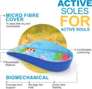 Footlogics Fun Kids Orthotic Shoe Insoles with Arch Support for Children’s Heel Pain (Sever’s Disease), Growing Pains, Flat Feet - Children’s, Pair (Toddler 8-10, 3/4 Length - Blue) — 2