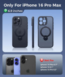 FNTCASE for iPhone 16 Pro Max Case with 360 Spin Magnetic Stand Black photo 2
