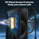 CENHUFO Magnetic Privacy for iPhone 16 Pro Case [Compatible with Magsafe] Full Body Phone Case Built-in 9H Tempered Glass Privacy Screen Protector and Camera Lens Cover, Shockproof Bumper - Black photo 6