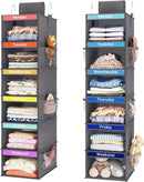 Fixwal Weekly Kids Clothes Organizer 2 Pack 6-Shelf Hanging Storage — 1