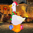 KOOY 6FT Inflatable Christmas Decorations, Christmas Blow Ups Yard Decorations with LED Light Up, Goose with Gift Box Inflatable Outdoor Decorations for Xmas Yard Decor — 1