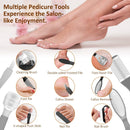 AdamPark Electric Callus Remover for Feet,Rechargeable Foot File Hard Skin Remover,Waterproof 14 in1 Professional Pedicure Kit for Cracked Heels &Dead Skin,with 3 Roller Heads 2 Speed(Black J8) — 7