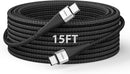 Extra Long USB C to USB C Cable 15FT 100W Type C Charger Fast Charging Cord 1