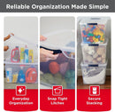 Rubbermaid Cleverstore Clear 32 Qt, 6 Pack Stackable Plastic Storage Bins with Lids, Great for Closet and Laundry Storage, Organizing in the Home — 3