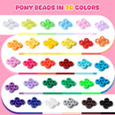 Simetufy 6000Pcs Pony Beads Bulk 30 Colors Rave Kandi Bracelet Making Kit — 4