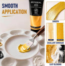 GOTIDEAL Metallic Gold Acrylic Paint Tube Gold Leaf Paint (120ml, 4.1 oz) — 3