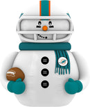 Sporticulture Miami Dolphins Inflatable Snowman Player – 7 Ft Tall Yard Decoration w/LED Lights | NFL Holiday Football Snowman | Built-in Blower Motor, Weather-Resistant, Indoor/Outdoor Use — 1