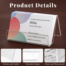 3 Pcs Acrylic Business Card Holder for Desk, Desktop Business Card Stand, Clear Name Cards Display Holder for Exhibition Accessories Home Office, Capacity: 50 Cards — 5