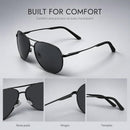 Eiuizah Polarized Aviator Sunglasses for Men Women UV400 Driving Shades | Grey/Gold/Silver — 4