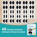 Promifun Moleskin Strips with Adhesive Blister Prevention Pads 48Pcs,Black | 48 Sheets (Pack of 1) — 2
