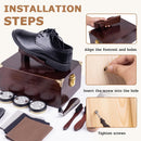 10 Pcs Deluxe Shoe Shine Box Set & Shoe Care Polish Kit with Foot Rest, Wooden Care Tools Storage Box Perfect for Multi- Leather Shoes — 3