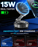 for MagSafe Car Mount Charger, 15W Fast Charging Magnetic Wireless Car Charger, Vacuum Magnetic Phone Holder [120LBS Ultra Suction Cup & 3000gf Magnet ] 780° Dashboard Car Bracket for iPhone & Android photo 2
