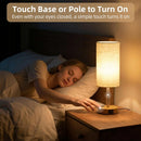 Table Lamp for Bedroom, High-Sensitivity Touch, AC Outlet, USB A+C — 4