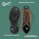 Danner 453 5.5" Waterproof Hiking Boots for Men - Nubuck Leather Upper with Breathable Gore-Tex Lining, Toe Cap, and TFX Traction Outsole - Dark Tan — 5