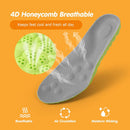 4D Cloud-Soft Comfort Insoles for Kids and Youth - Trim-to-Fit Insoles with Arch Support and Shock Absorption - Breathable Memory Foam Kids Shoe Inserts Designed for Growing Feet (US Youth 5Y - 6Y) - Green/Gray — 3