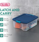 Sterilite Latch and Carry, Plastic Storage Bins w/ Lids, 12 Gallon, 6-Pack — 2