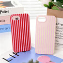 Cute Striped Case for iPhone 16e/17e 6.1",Pink/Yellow — 8