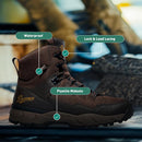 Danner Vital Trail 5" Waterproof Hiking Boots for Men - Coffee Brown — 6