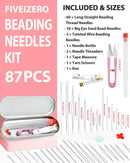 FIVEIZERO 87-Piece Beading Needles Set, 3 Types, 6 Sizes for Jewelry Making — 2