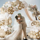 White and Gold Balloon Garland Arch Kit Sand White Balloons | White Gold — 4