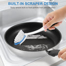 SetSail Dish Brush with Handle, 2 Pack Stiff Bristles Dish Scrubber with Built-in Scraper Dish Scrub Brushes for… — 5