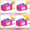 IDAODAN Electric Balloon Pump, Portable Electric Balloon Blower Machine Inflator Air Pump for Party Decorations | Red Blue — 4