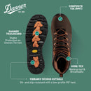 Danner Vicious Composite Toe Work Boots for Men - Brown/Orange — 4