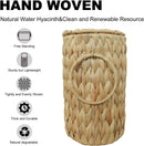 Coeusy Toilet Paper Basket with Lid,Wicker Basket for Bathroom Organizers and Storage,Holds Up to 6 Mega Rolls, Decorative Hand-Woven Rattan Bathroom Decor Accessories,Natural Water Hyacinth — 7