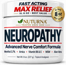 Neuropathy Nerve Cream - Fast-Acting Maximum Strength 3.7% Menthol for Feet, Hands, Legs & Toes - Cooling Nerve Comfort - Non-Greasy with Arnica, MSM & Aloe Vera - Made in USA - XL 8 oz Value Size — 1