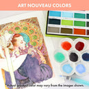 Kuretake GANSAI TAMBI Watercolor Paint Set 24 Colors II - Art Nouveau, Professional-Quality Art Supplies for Artists Adult Painting Sketching, Non-Toxic, Made in Japan | 24 Colors (Art nouveau) — 4
